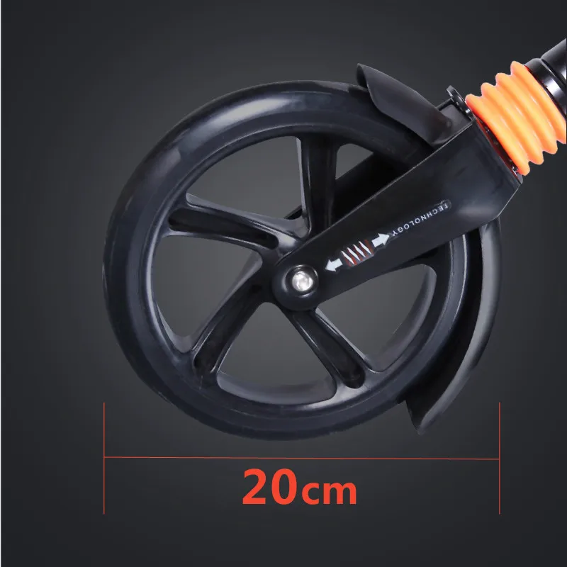 Складной самокат для взрослых двойной амортизационный регулируемый по высоте