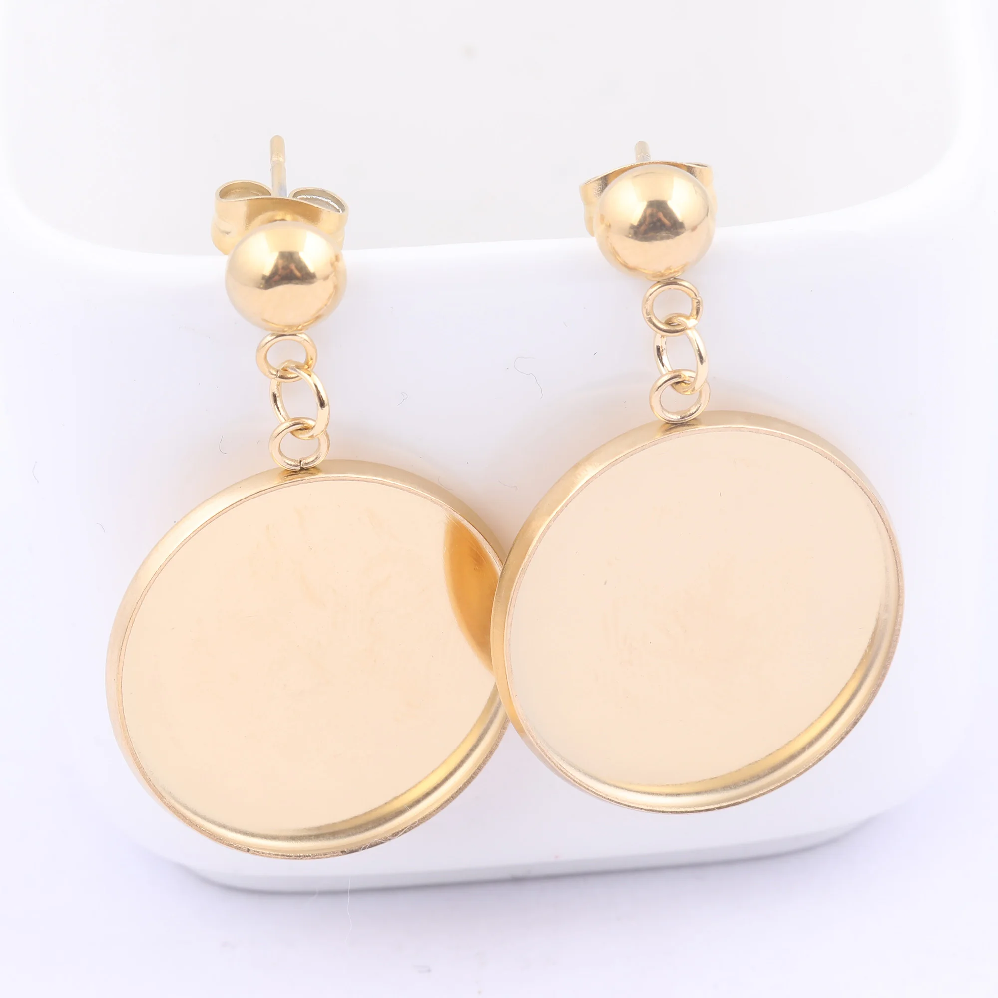 10 шт. заготовки для сережек из нержавеющей стали 20 мм