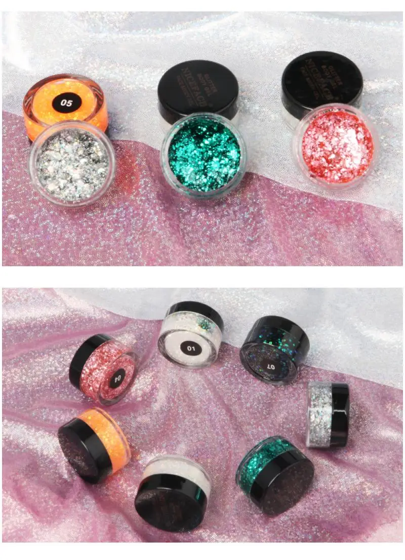 7 цветов Желейный блестящий гель портативный стойкий блеск для сцены дымчатые