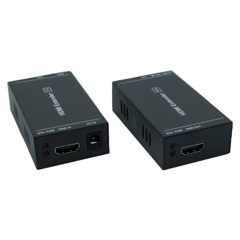 

LBER HDMI UHD Extender By Single CAT6 Cable 60M 1080P @ 60Hz HDCP 1.2 Supports 3D Switching and EDID Learning RJ45 EU Plug