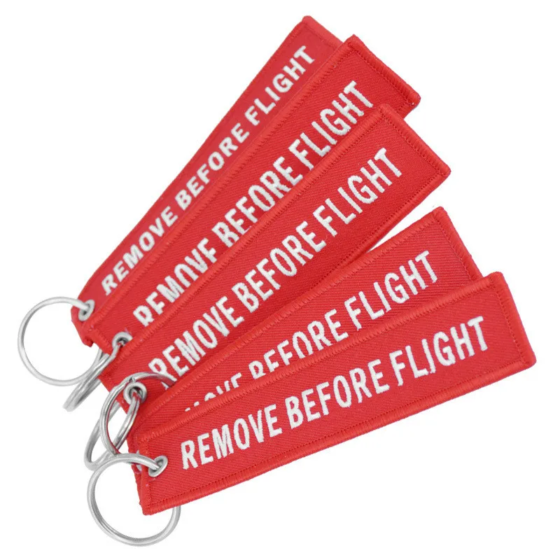 Вышитый брелок для ключей REMOVE BEFORE вышитая лента текстиль авиационный подарок