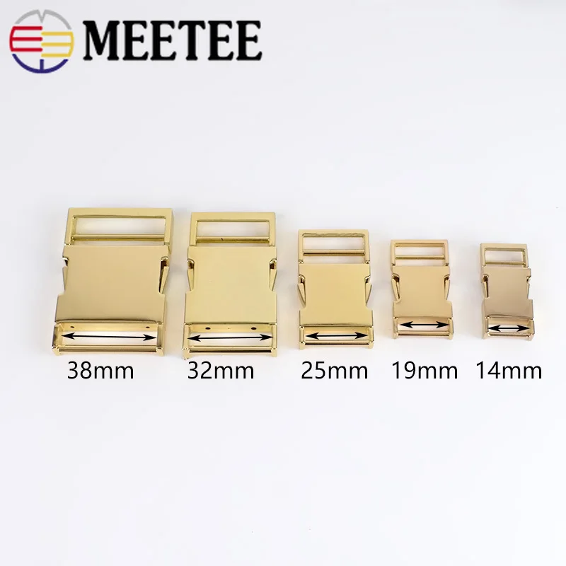 Meetee 4 шт. металлическая Боковая Пряжка Рюкзак Паракорд Браслет собачий воротник