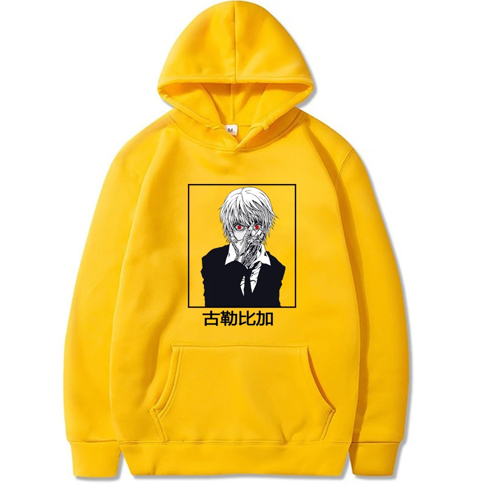 

Мужская забавная уличная одежда в стиле японского аниме Hunter X Hunter, Harajuku Kurapika, графические свитшоты, мужские топы унисекс