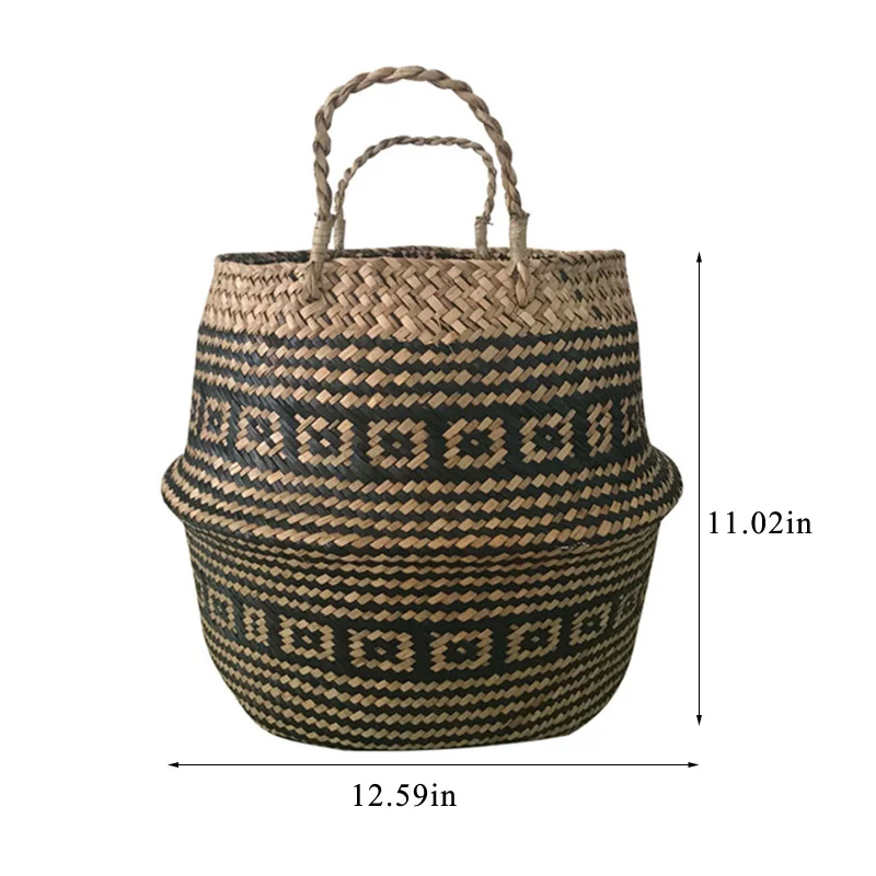 

Wickerwork Basket Rattan Hanging Flower Pot Dirty Laundry Hamper Storage Basket Garden Flower Pot Planter Basket