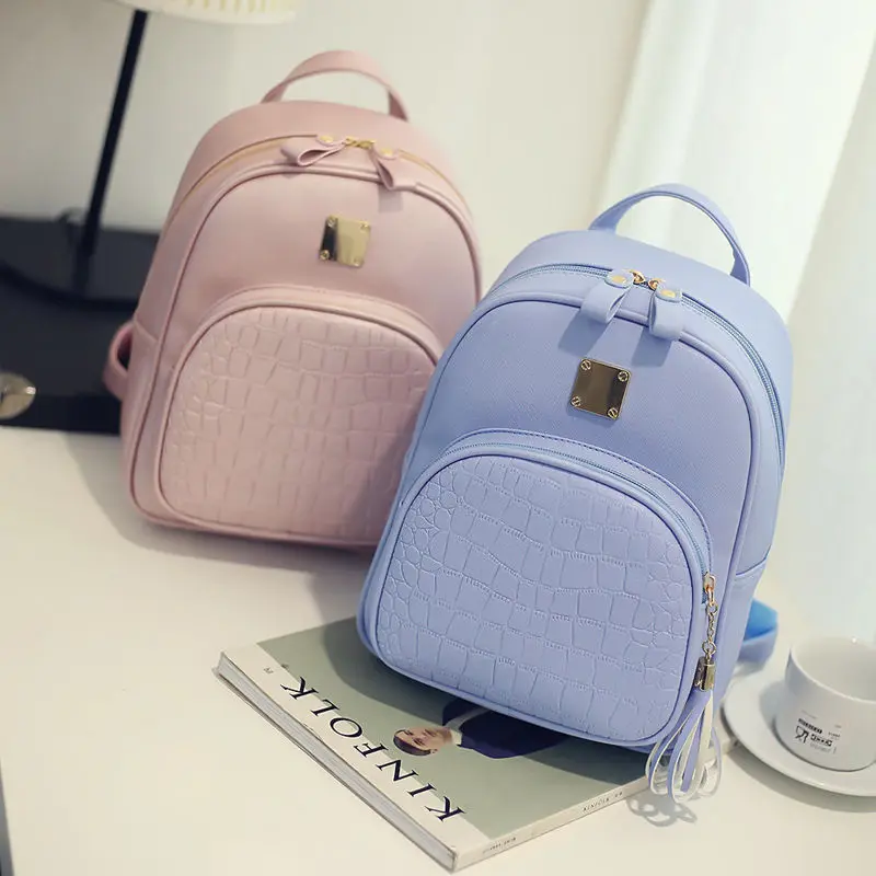 Fashion Women Girls Faux Leather Backpack Rucksack School Bag Travel Handbag 1Pc | Дом и сад