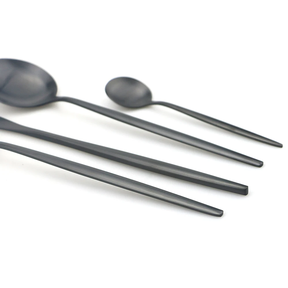 Набор золотых столовых приборов 16 шт./компл. ножи вилка чайная ложка столовая