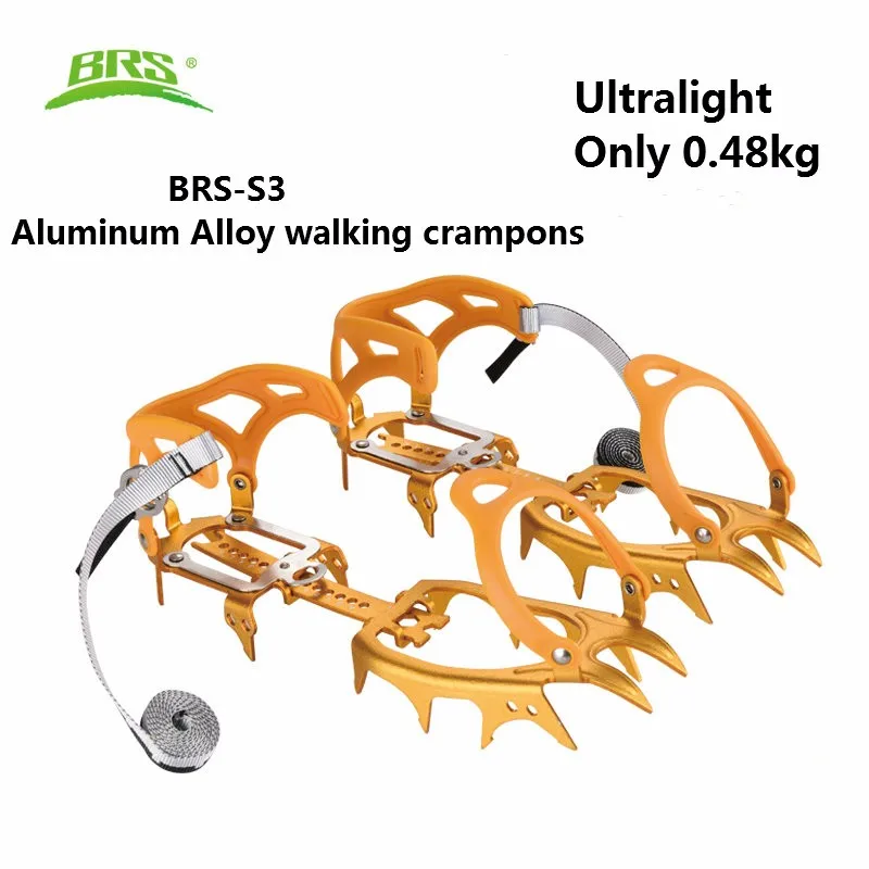 BRS 14 Teeth Claws Snow Crampons Walking Crampon Aluminium alloy Spike Ice Grippers Mountaineering Climbing Equipment BRS-S3