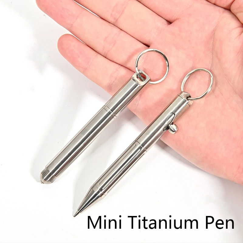 

Многофункциональная мини-ручка-брелок, шариковая ручка из чистого титана, ручка для подписи, портативный гаджет EDC, Уличное оборудование