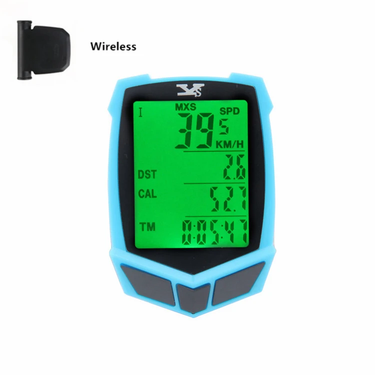 Blue Wireless Велосипедный компьютер Спидометр gps велосипедный беспроводной измеритель мощности MTB YS велосипеды Cadence Senso спортивные цифровые велосипедные аксессуары - Цвет: Blue Wireless