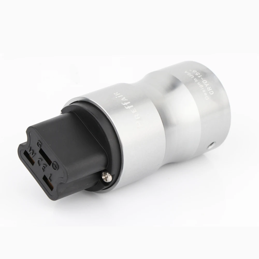 

Preffair 089A High Quality Aluminum Alloy Housing Gold Plated HIFI 20A C19 IEC Female Plug Audio AC Power Plug