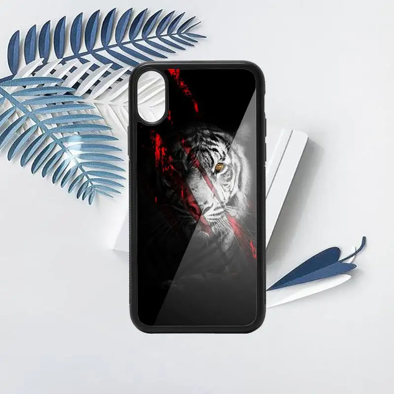 

Tiger Leopard Lion Bite art Phone Case PC for iPhone 11 12 pro XS MAX 8 7 6 6S Plus X 5S SE 2020 XR
