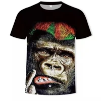 factory direct explosion trend monkey orangutan mens t shirt 3d digital printing short sleeve 1