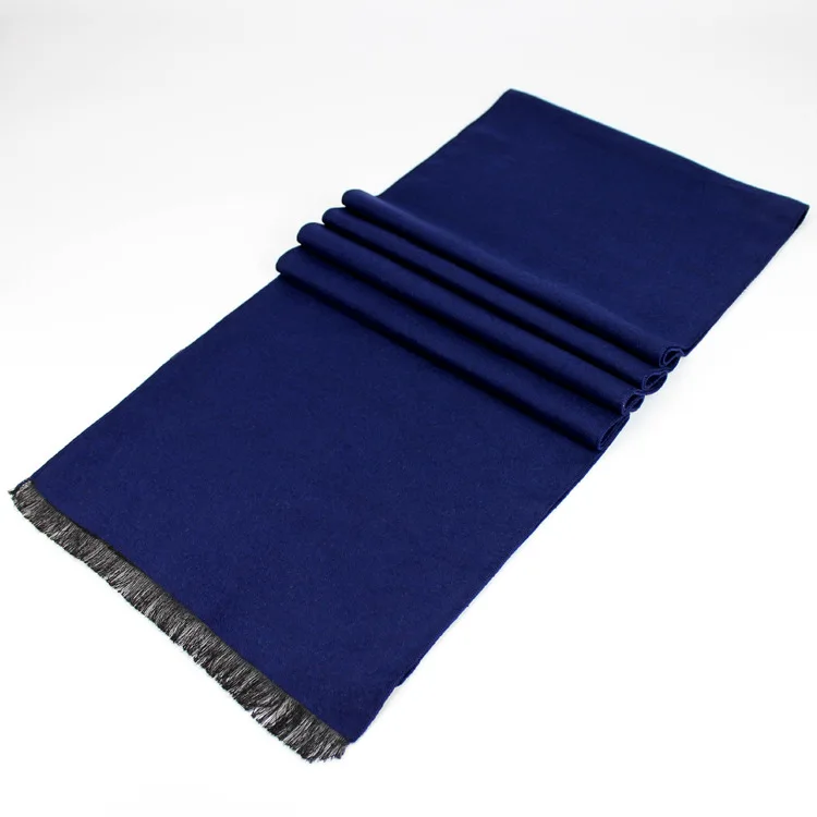 Navy 180*30 см мужские шарфы осень зима вельветовые шарфы чистый цвет Мужские шейки кашемировый шарф для пары Высокое качество теплый длинный шарф - Цвет: Navy