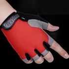 Перчатки с открытыми пальцами, Нескользящие дышащие противоударные велосипедные перчатки с защитой от пота для мужчин и женщин, аксессуары для спорта на открытом воздухе