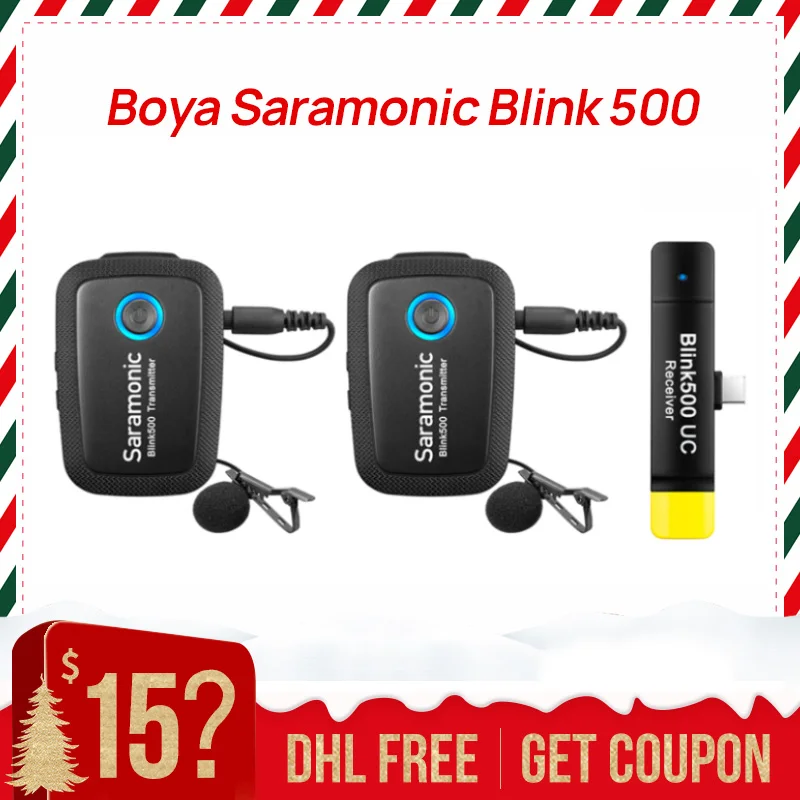 Saramonic компактный беспроводной микрофон Blink серии 500 B1 B2 B5 B6 двухканальный микрофон система w петличный для DSLR телефонов Vlog