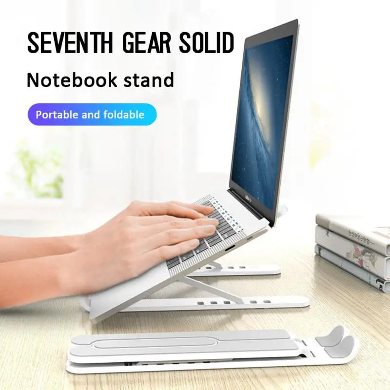 

Ergonomic Laptop Stand Height Adjustable Folding Aluminium Holder Slip-proof Foldable Portable Desktop Holder For Laptop