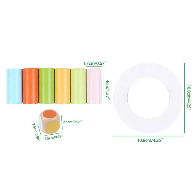 

28EC Sensory Wooden Building Blocks Stacking Game with Water Painted Bricks Stimulation Leaning Tower Jengas for Parents Kids