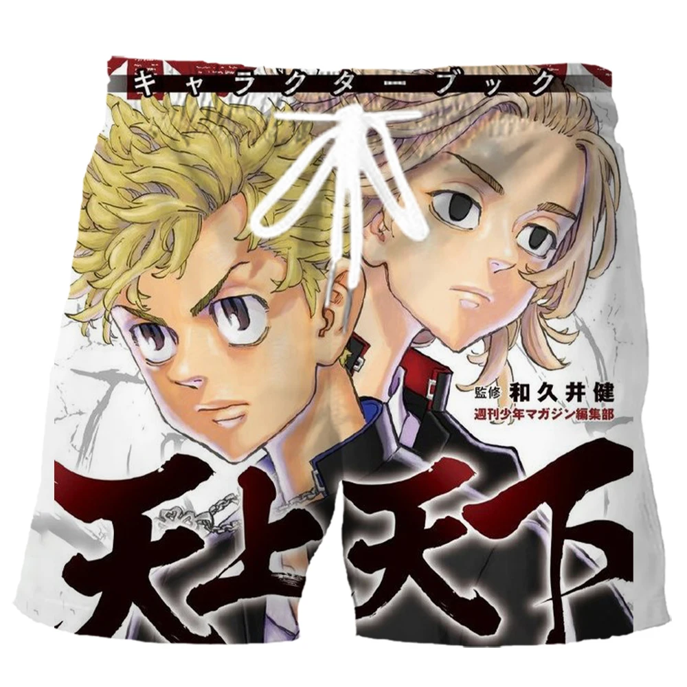 

CLOOCL Pupolar Tokyo Revengers Shorts Japan Cartoon Anime Manga Printed Sports Shorts Men For Women Casual Pockets Pants