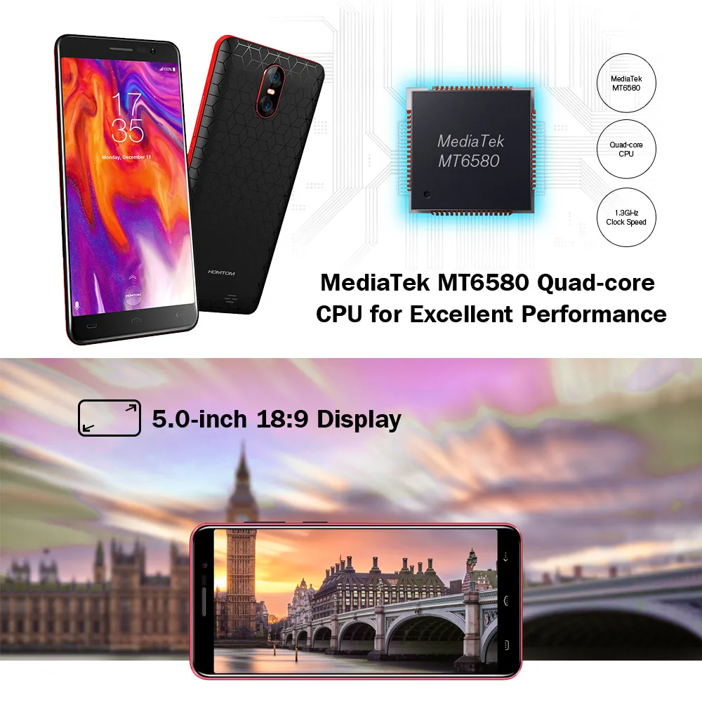 Оригинальный смартфон S12 3G WCDMA Android 6 0 полный экран 1 ГБ ОЗУ 8 Гб ПЗУ MTK6580 четыре ядра