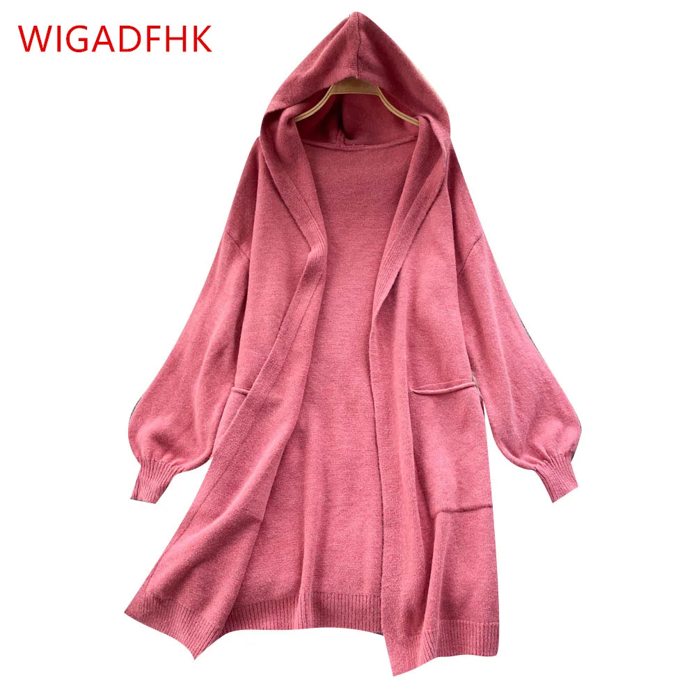 

Женская модель осень/зима корейский стиль свободный утолщенный Теплый Женский трикотажный топ средней длины для женщин