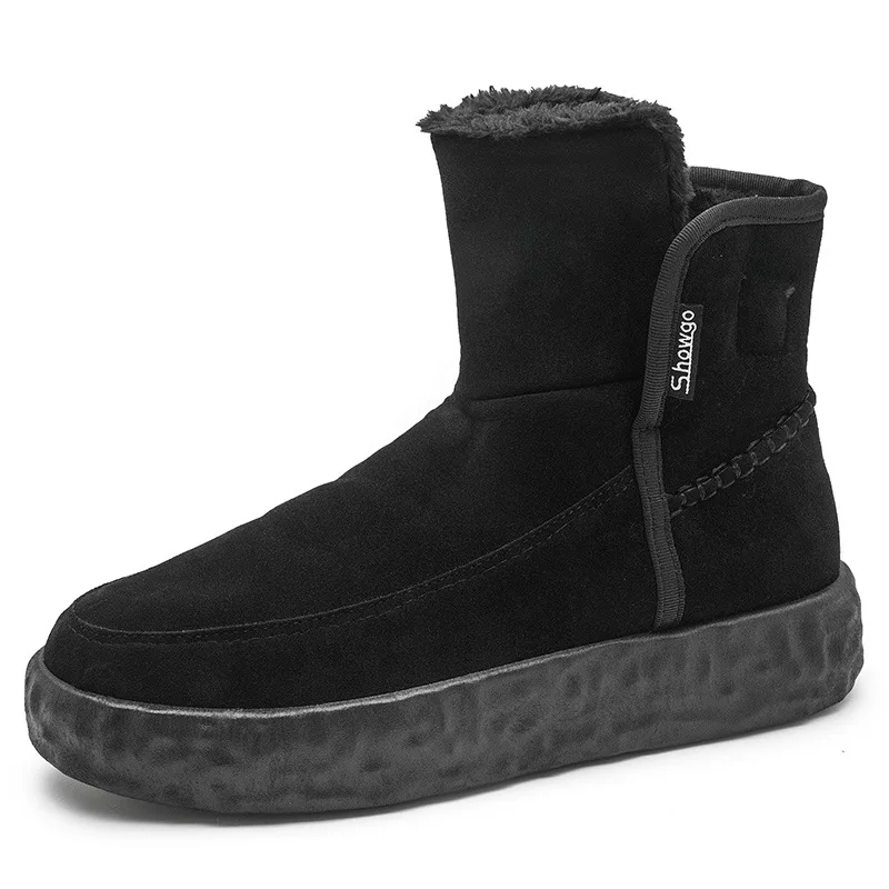 

Snow Boots Men Hiking Shoes Winter Warm Boots With Fur Winter Shoes Non-slip Outdoor Men Ankle Boots Platform Thick Plush