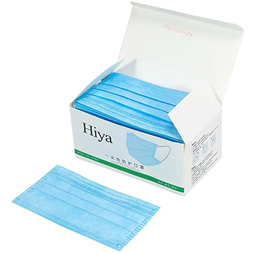 A Box Of Environmentally Friendly Disposable Masks With Breathable Blue | Красота и здоровье