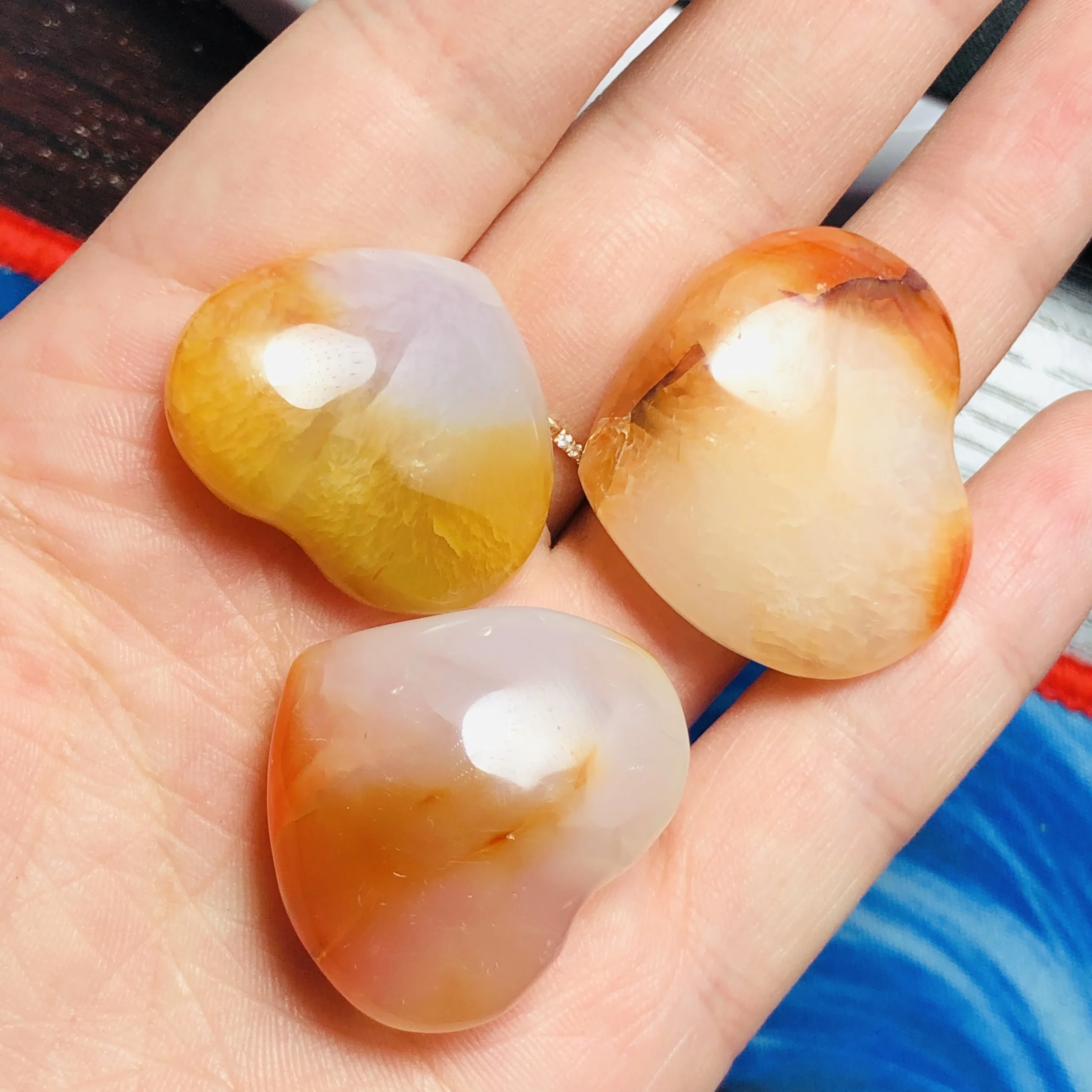 3 шт. сердце из натурального агата красивое украшение для дома|Камни| |