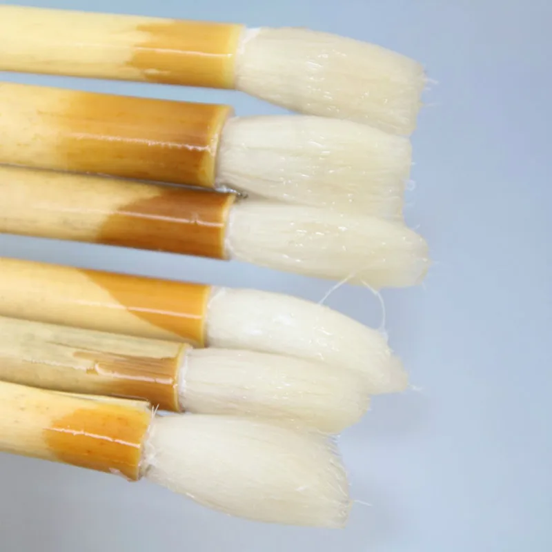 100 шт. ручка для масляной краски Бамбуковая кисти с белыми облаками специальная