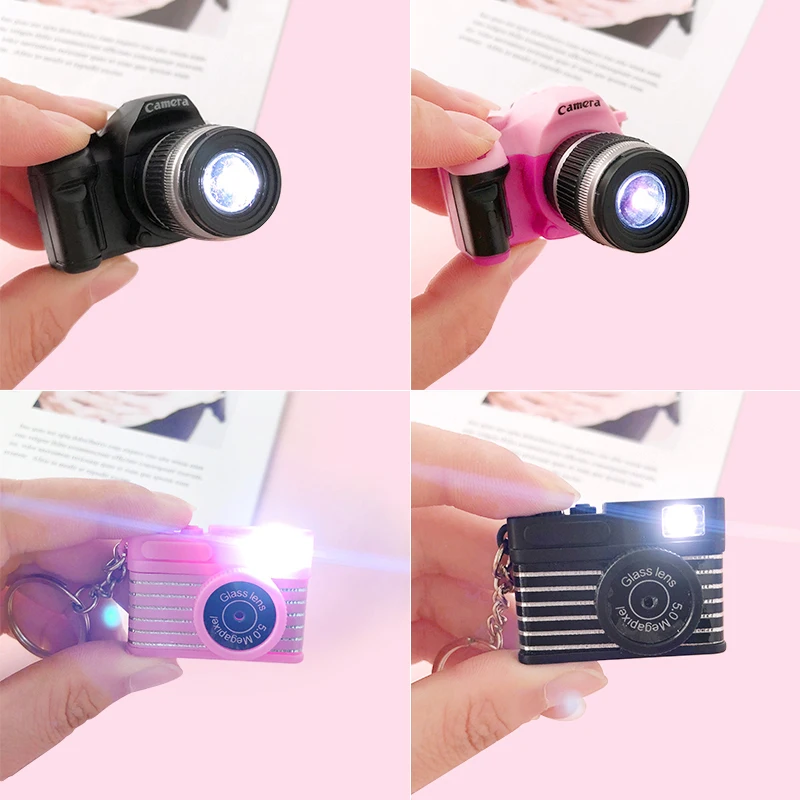 Креативный миниатюрный светодиодный брелок для камеры со звуком светильник