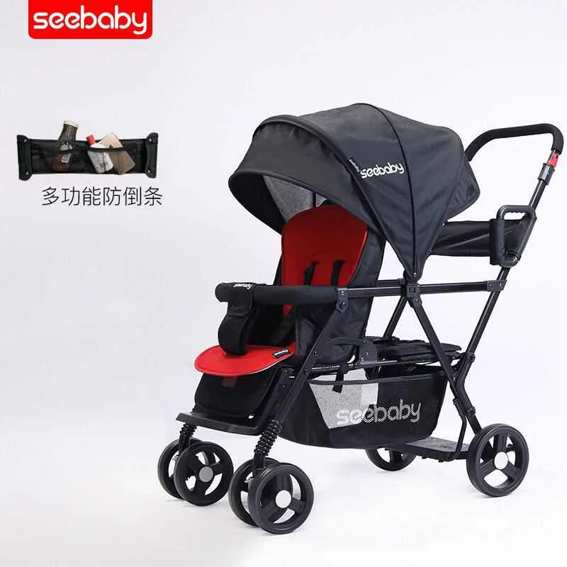 Seebaby/Новинка года; легкие детские коляски-двойняшки; можно лежать и лежать; детская коляска с двумя сиденьями; детская коляска; От 0 до 7 лет