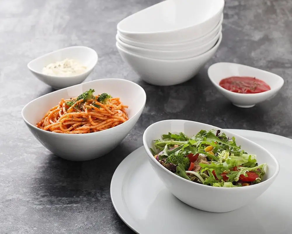 Фарфоровые сервировочные миски 20 унций для хлопьев фруктов салатов и десертов