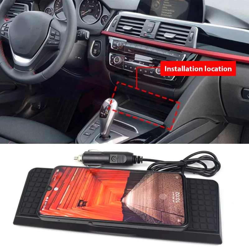 

Qi Car Wireless Charger For BMW X3 F25 X4 F26 Accessories Interior Modification 10w Fast Phone Charging Plate 2014-2017