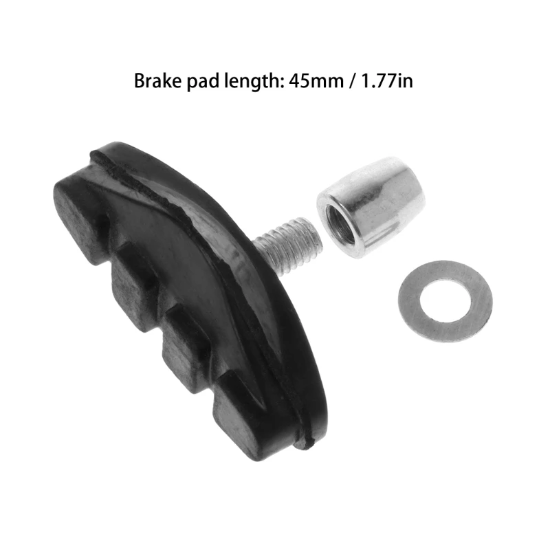

V Brake Holder Pad Shoes Blocks 1 Pair MTB Cycling Bicycle Bike Rubber 45mm New Bike Accessories