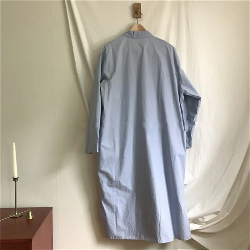 

Lady Autumn Shirt-dress Women Office Wear Elegant Solid Turn-down Collar Long Sleeve Ladies Party Long Shirt Robe Femme Full