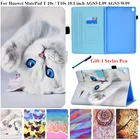 Чехол для планшета 2020 Huawei MatePad Mate Pad T10s T10 s T 10 s, чехол с милым котом и бабочкой для Huawei MatePad T10 T10s 10,1, чехол