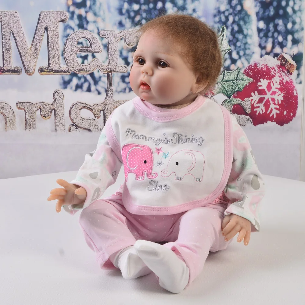 99% хлопок Reborn Baby Doll комплект одежды подходит для 22-23 дюймов Bebe девочки куклы