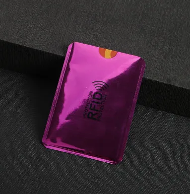 HJKL 6 шт. Rfid кошелек блокирующий замок держатель для банковских карт Id Чехол для банковских карт защита металлический кредитный NFC Держатель алюминий 6,3*9,1 см