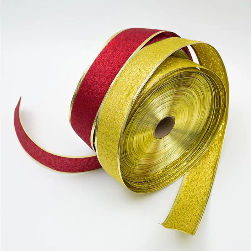 DIY Рождественский Бант Красный милый Декор подарочная коробка украшение лента