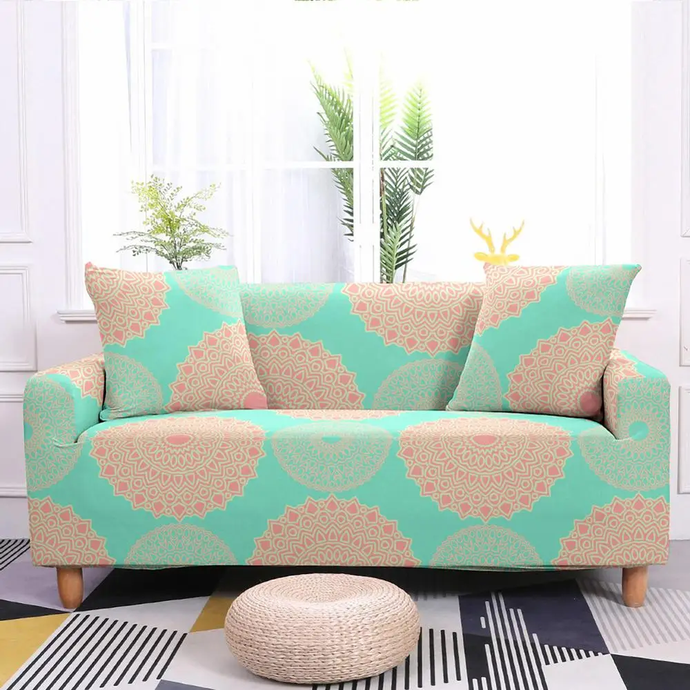 Эластичный чехол для дивана с 3D рисунком мандалы гостиной эластичный