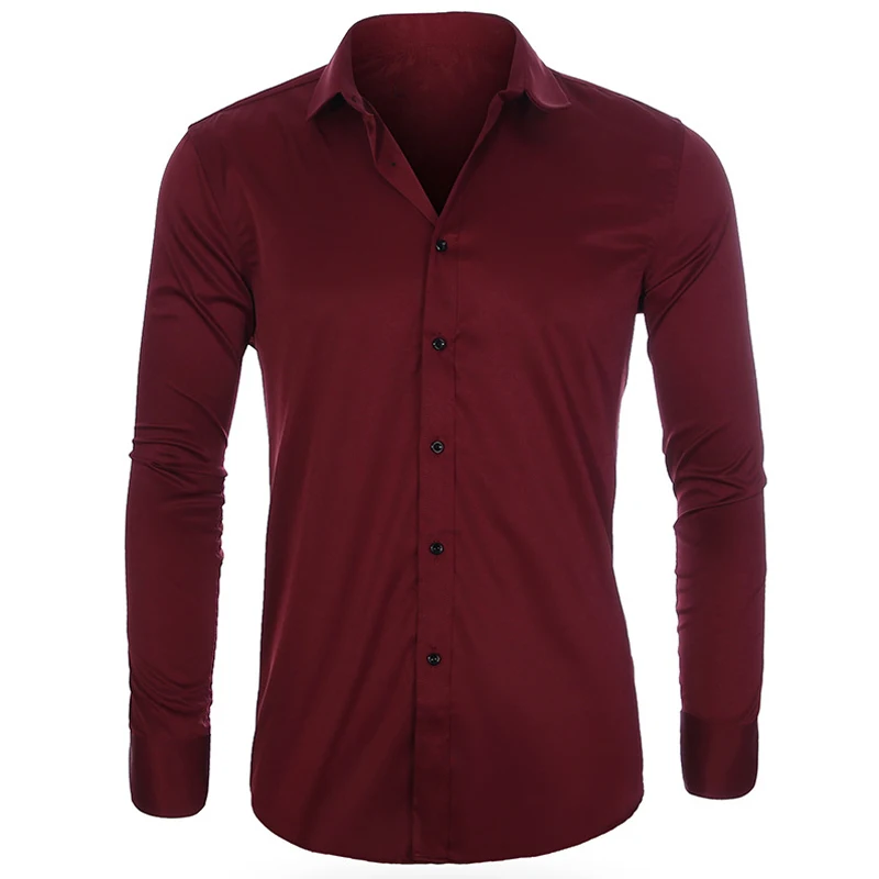 Рубашка A708 Мужская стрейчевая повседневная одежда в европейском стиле