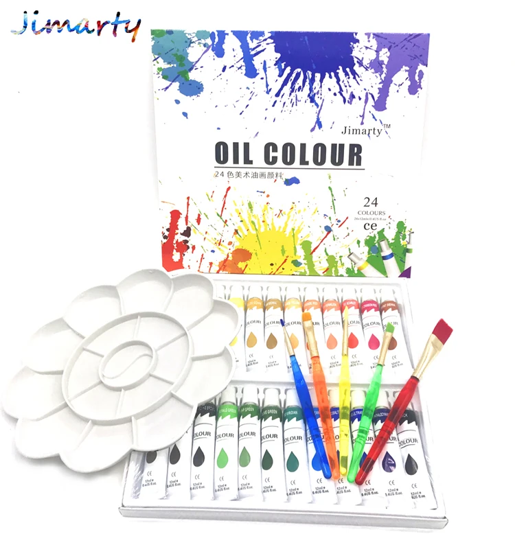 

Tube Oil Paints art for artists Canvas Pigment Art Supplies Drawing 12ML 24Colors paint (no brush&palette Set)