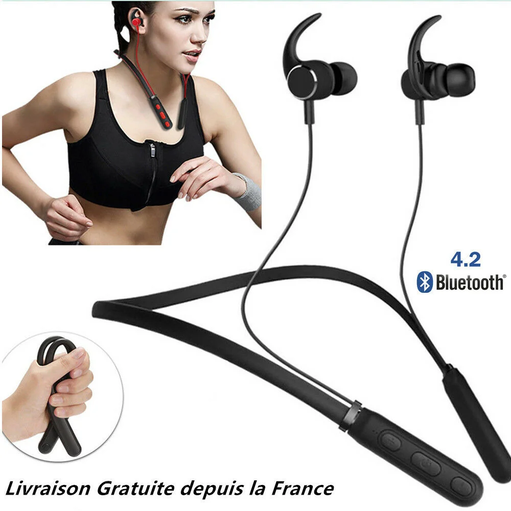 

Écouteurs Casque For bluetooth 4.2 Sans Fil Sport Magnétique Mains libres Universel