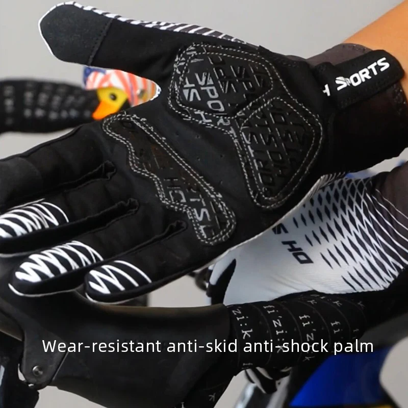 Professional Cycling Gloves with Anti-Slip Socks Set Full Finger Sport Touch Screen Bicycle Glove Personalized Bike sock | Спорт и