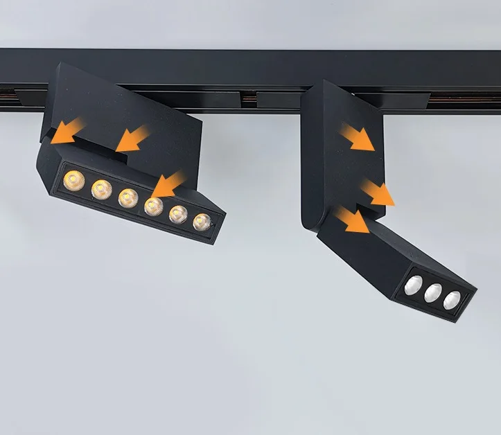 Магнитные трековые светильники алюминиевые 6 Вт 12 потолочные встраиваемые