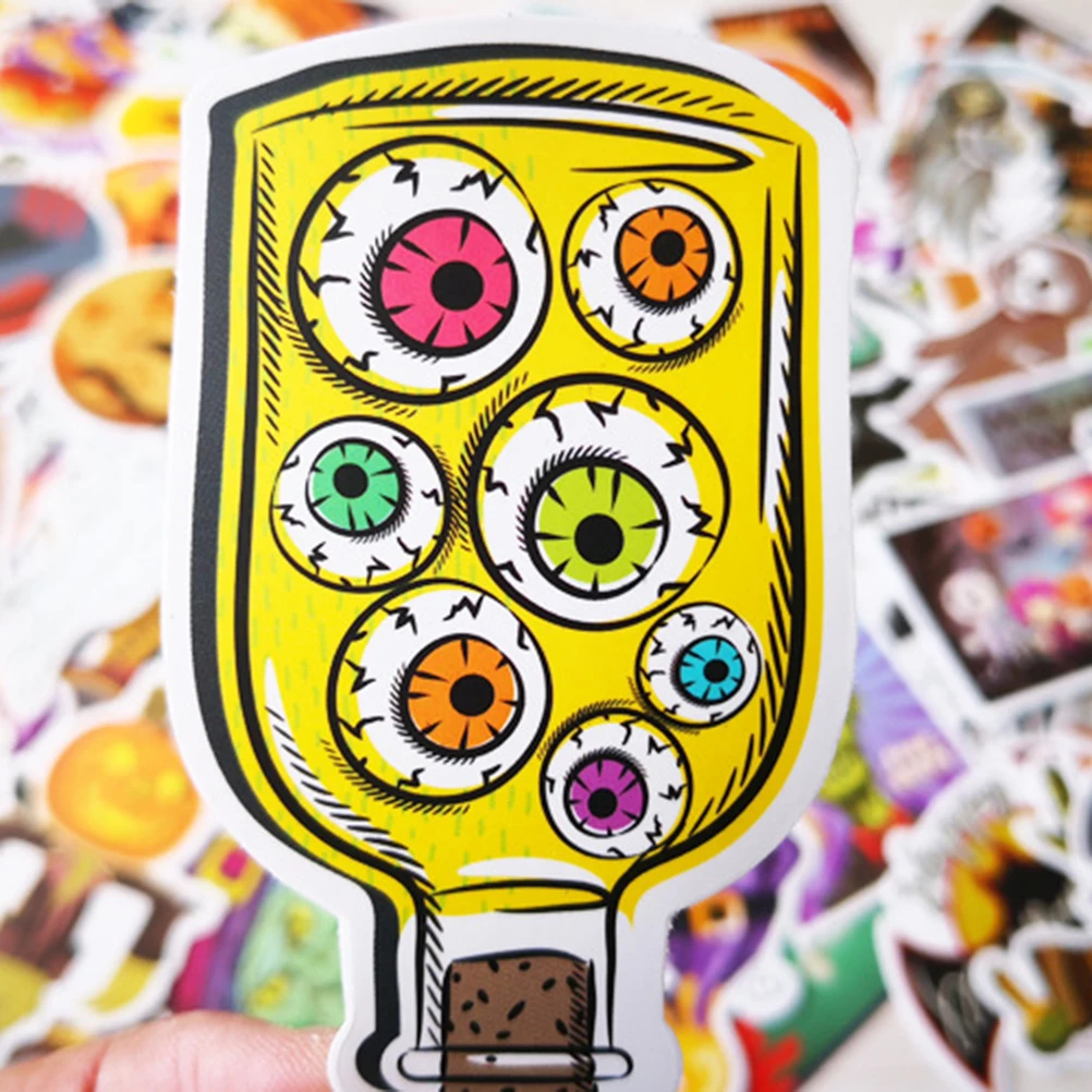 100 шт./компл. Хэллоуин мультфильм наклейка ноутбук багаж автомобиль холодильник