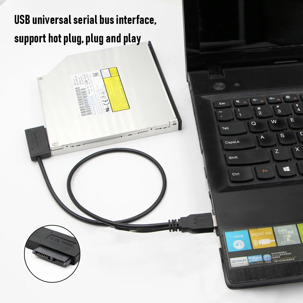 

Universal USB 2.0 to SATA Adapter Cable Replacement 6+7 Pin Converter 13Pin Connectors for Laptop Notebook PC SSD HDD Hard Drive