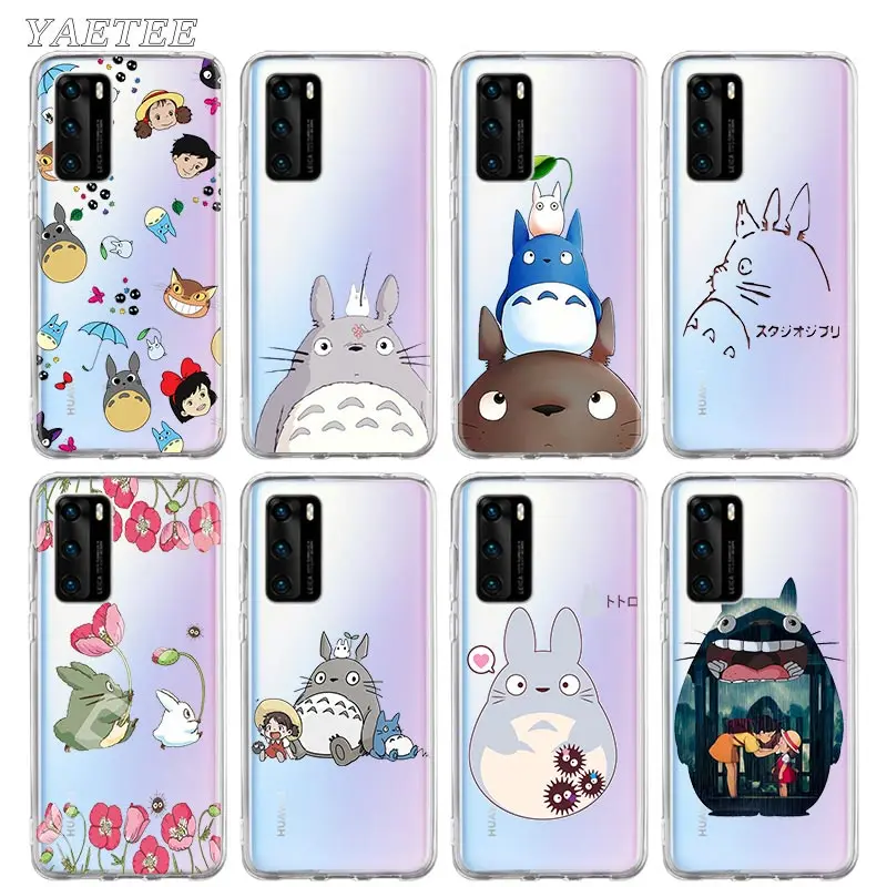 Чехол для телефона Studio Ghibli Totoro мягкий ТПУ чехол Huawei P40 Lite P20 P30 P10 Pro + P Smart Plus Z