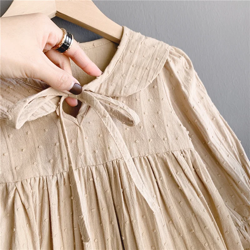 Весна-Осень 2020 Новое поступление хлопковое платье принцессы в Корейском стиле с