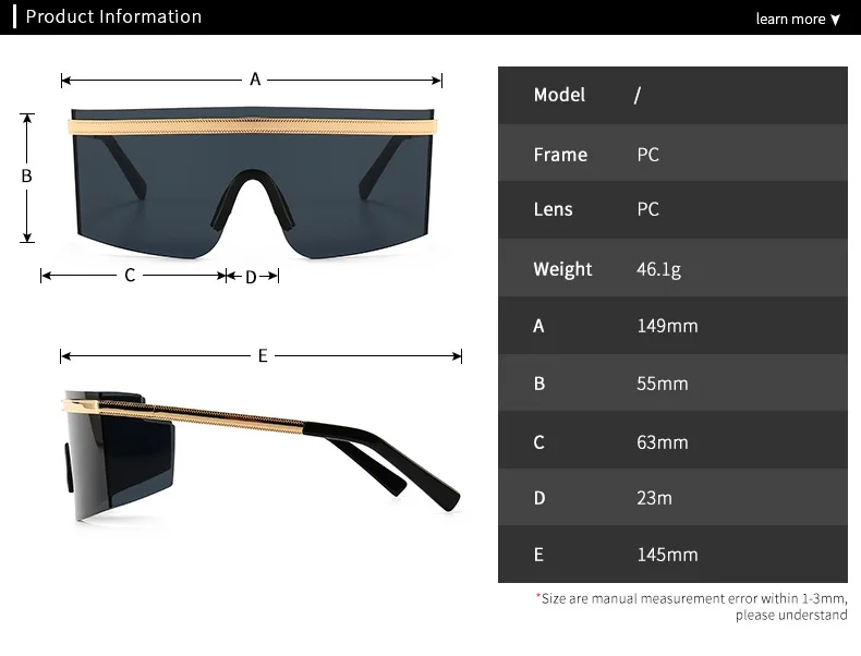 Новинка 2020 модные солнцезащитные очки оверсайз без оправы квадратные Мужские