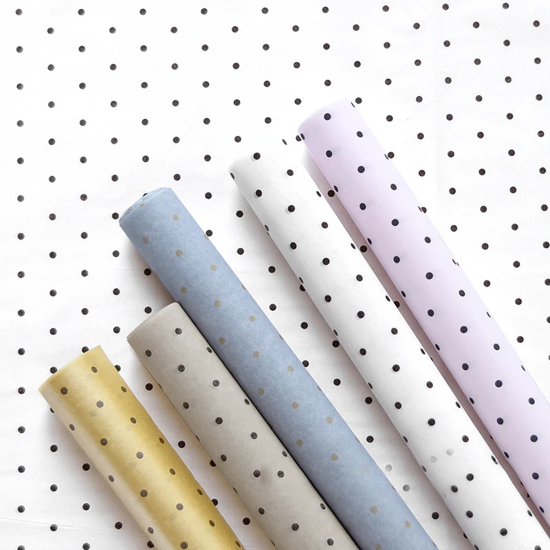 20 листов в упаковке папиросная бумага с цветами и точечным принтом подарочная